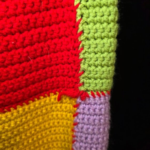 Amazing Hand Knit Colorblock Women's Cardigan Sweater - Picture 9 of 9